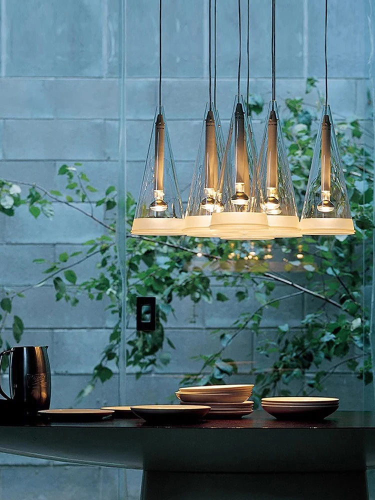 Modern Art Deco Pendant Lights New Creative Living Room Villa Designer Taper Glass Hanging Lamps Ceiling Minimalist Decor Trendy