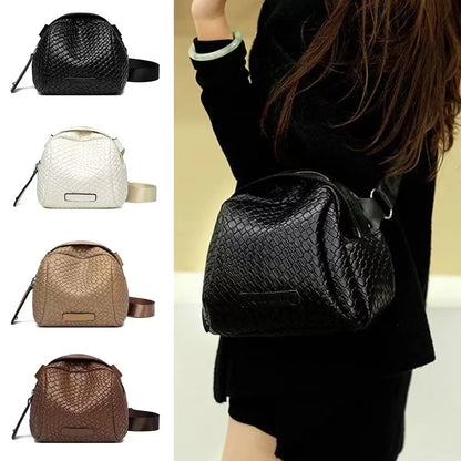 Luxury Brand Shell Bag Women Crossbody Bag Woven pattern Shoulder Bags Leather Chest Bag Fashion Phone Purses Ladies Waist Bags