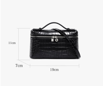 Shoulder Bag Handbag women Luxury Women's Crocodile Embossed Mobile Phone Handbag Brand New LP19 Genuine Leather Mini Small size