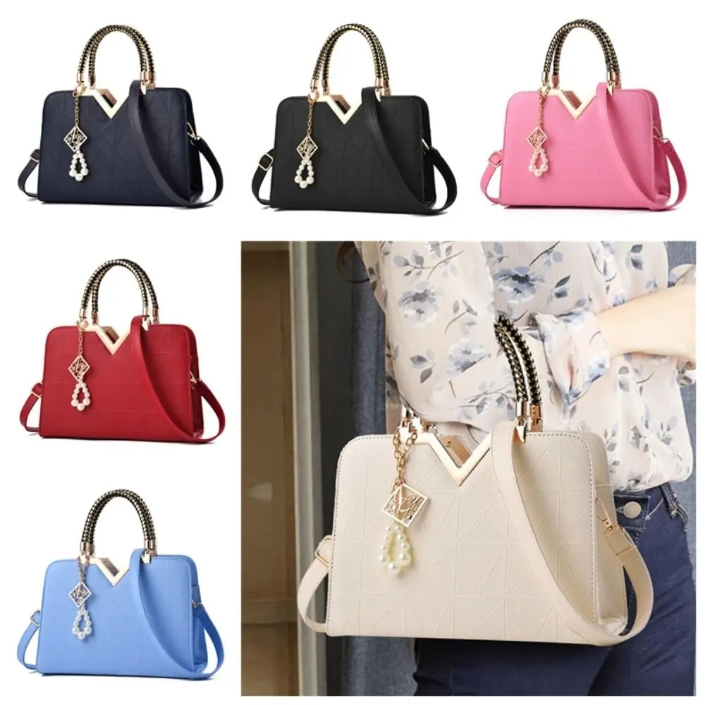 Luxury PU Leather Ladies Hand Bags Large Capacity Casual Versatile Tote Female Handbag Messenger Bags Travel