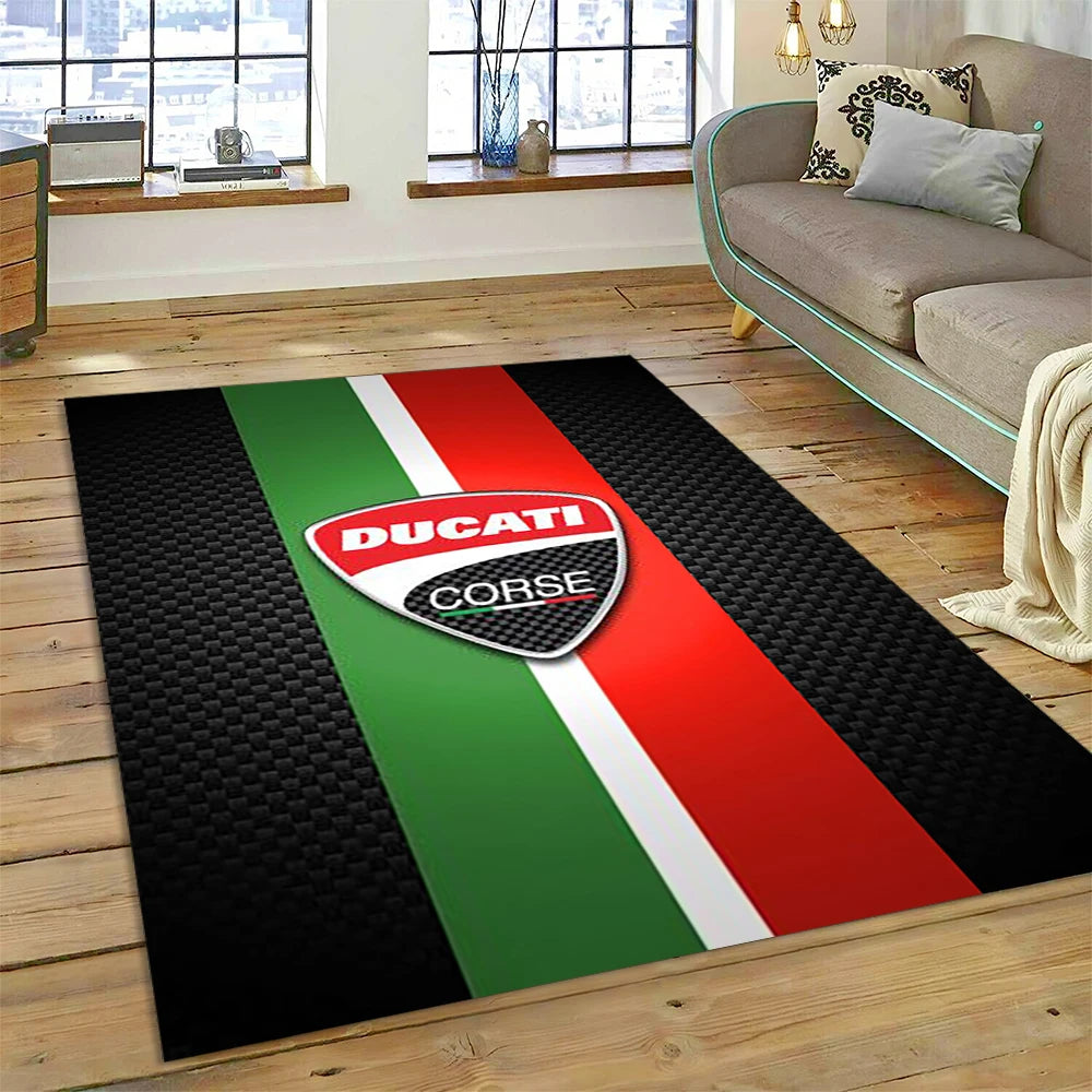 3D Racing Motorcycle Sign Carpet Rug for Living Room Bedroom Home Sofa Decoration,kids Play Non-slip Floor Mat Christmas Gift