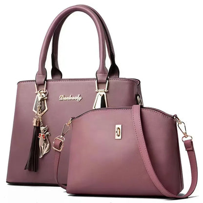 Fashionable women's handbag set, simple shoulder bag, suitable for professional commuting and street photography, versatile