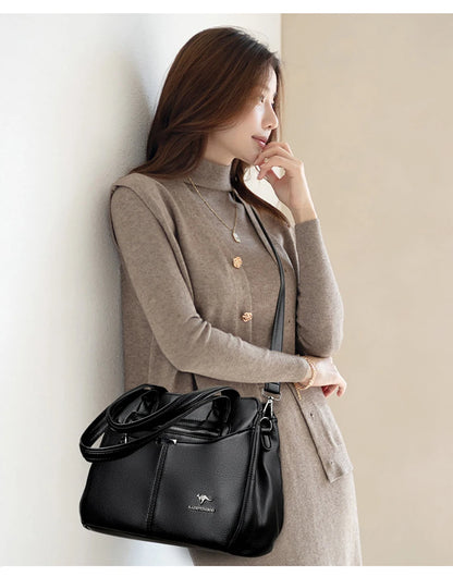 High Quality Ladies Soft Leather Shoulder Bag Designer Luxury Handbags Tote Bags For Womens 2025 Female Crossbody Messenger Bags