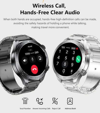 2026 new business men's smart watch 1000 mAh battery with compass altitude pressure IPX8 waterproof call sports health watch