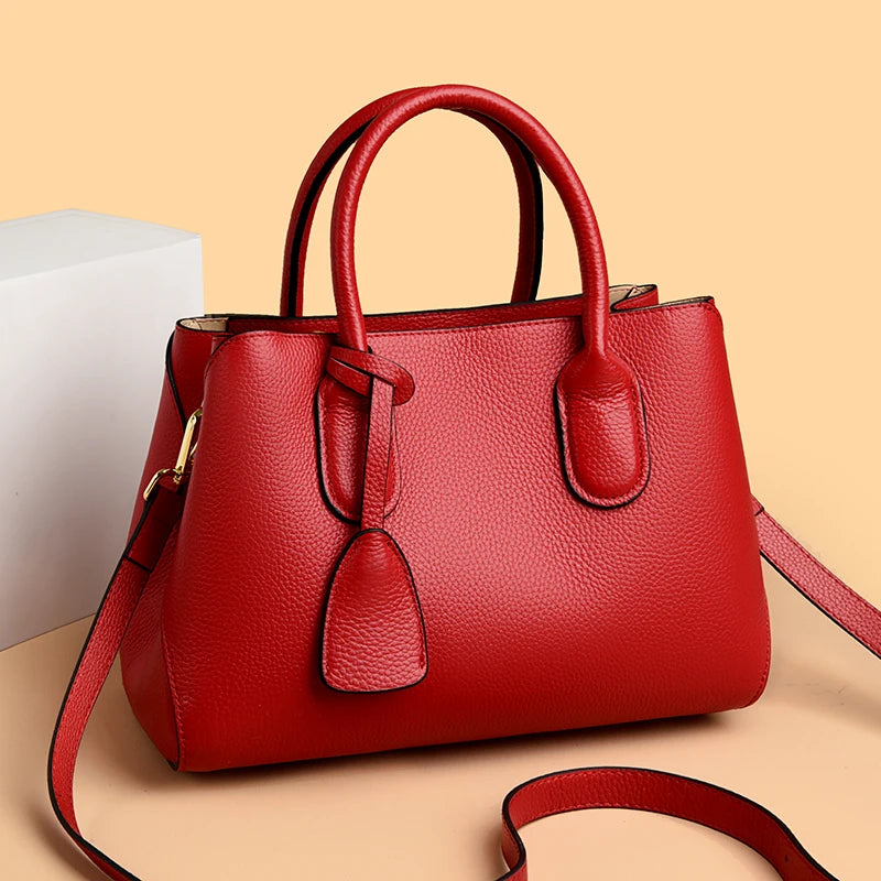Genuine Leather Large Capacity 3 Layers Women Totes Designer Ladies Shoulder Crossbody Bags Fashion Female Handbags Sac A Main