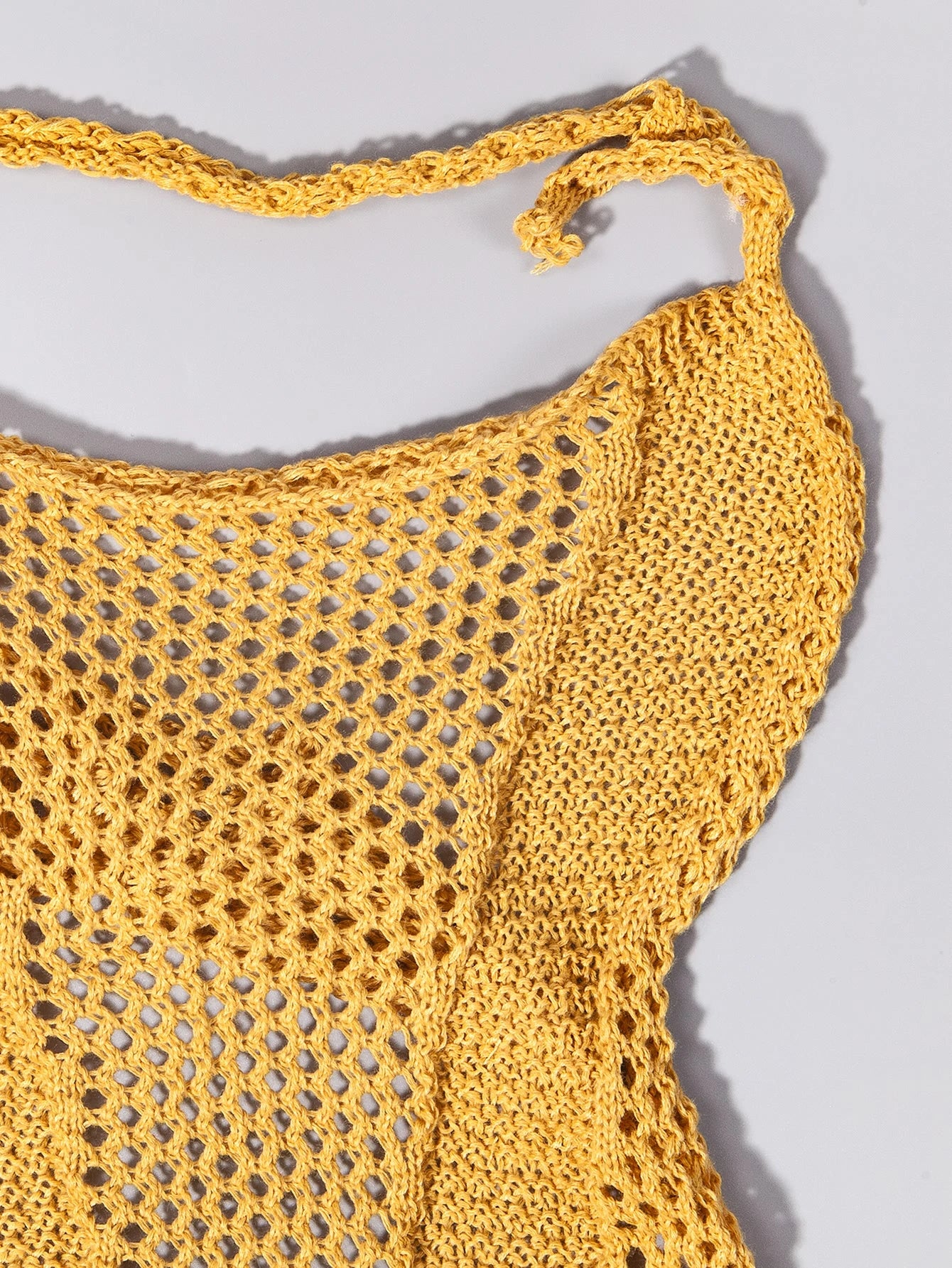 Women's Crochet Knit Romper Tank Sleeveless Hollow Out Backless Playsuits Solid Color Fitted Short Jumpsuit Beachwear Clubwear