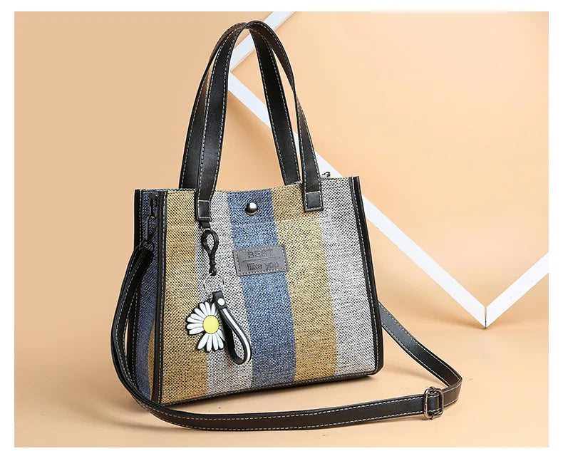 Fashion Messenger Bags For Women Shoulder Ladies Designer Handbag Solid Large Capacity Casual Canvas Shoulder Female Bag
