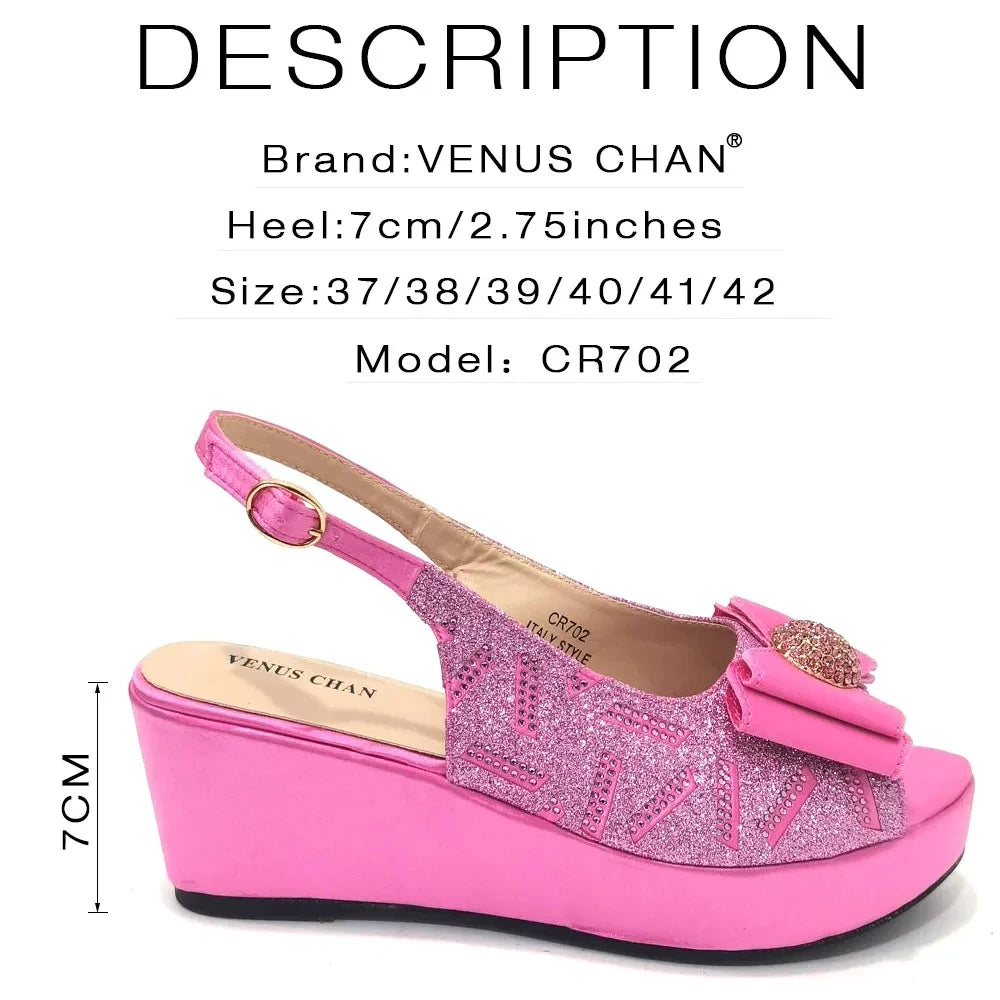 Sandals Woman Summer 2024 New Arrival Specially Designed Black African Women's Round Toe High Heels Suitable for Wedding Party