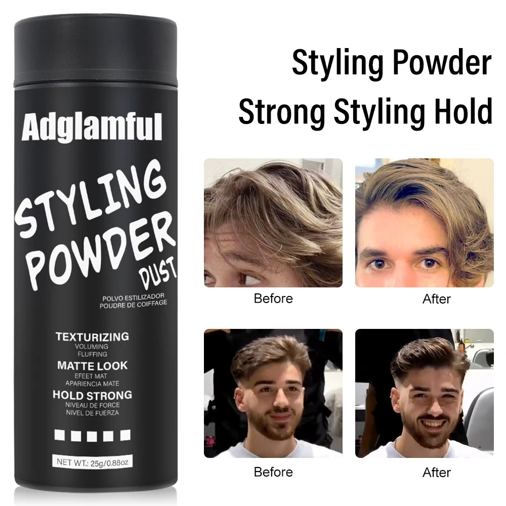 Men’s Oil-Control Styling Powder 25g - Absorbs Oil & Sweat,5-Second Root Lift, Lightweight Texture, 24H Hold for Voluminous Hair