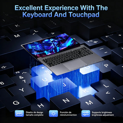 NIPOGI 16" FHD Laptop AMD Ryzen 9 6900HX Laptop 16GB LPDDR5 RAM 512GB SSD Backlit Keyboard Full-Featured Office Gamin Notebook