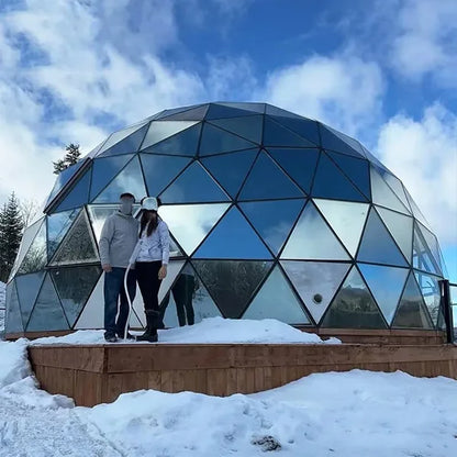 Outdoor Semi-Dome Igloo Camping Tent - Geodesic Dome Glass Sphere Tent Bubble House
