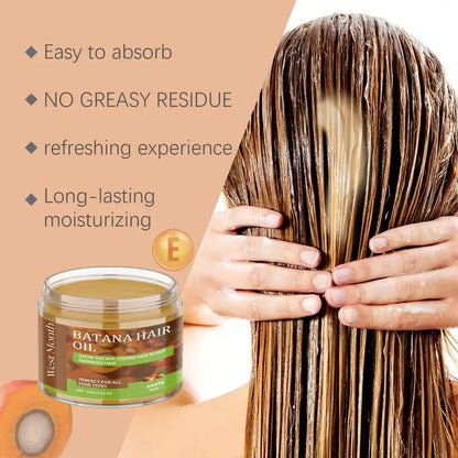Batana Hair Oil Nourishing Repairing Damaged Hair Reduce Hair Breakage Strengthen Hair Roots Restore Natural Luster