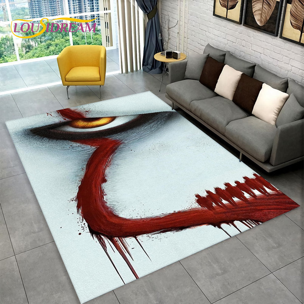 Horror Movie Character Chucky Saw Cartoon Area Rug,Carpet Rug for Living Room Bedroom Sofa Doormat Decoration Non-slip Floor Mat