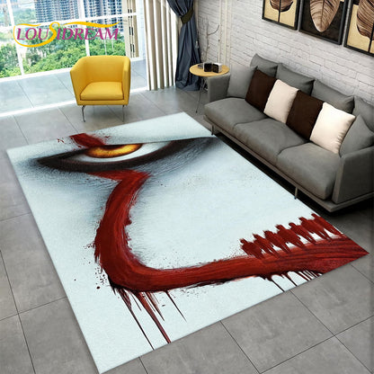 Horror Movie Character Chucky Saw Cartoon Area Rug,Carpet Rug for Living Room Bedroom Sofa Doormat Decoration Non-slip Floor Mat