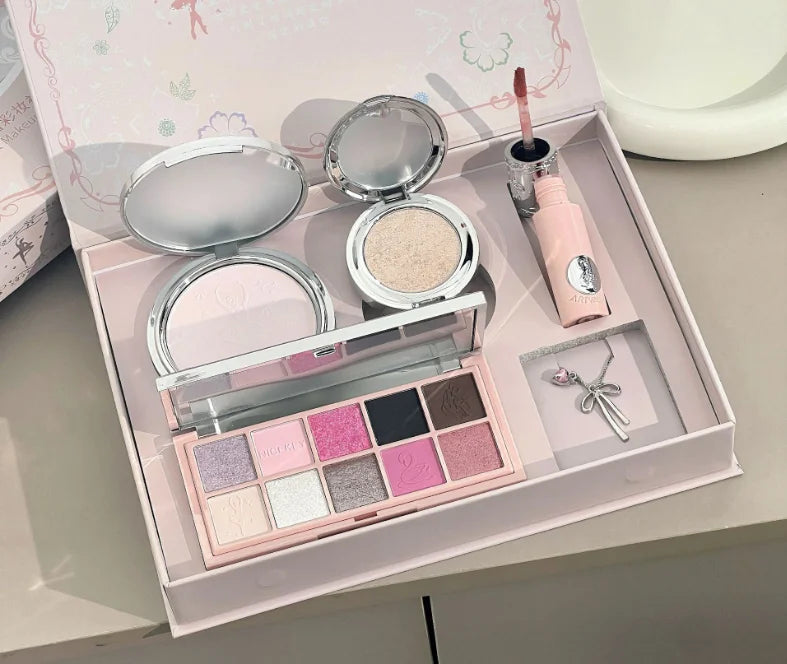 Cosmetic Sets Ballet Makeup Gift Box Cheek Blush Red Lip Glaze Eye Shadow Professional Concealer Bronzer All In One Girl Gift
