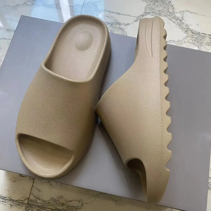 Summer Slippers Men Women Indoor EVA Soft Bottom Sandals Open Toe Trend Slides Beach Shoes Slippers Home Shoes Size 35-46