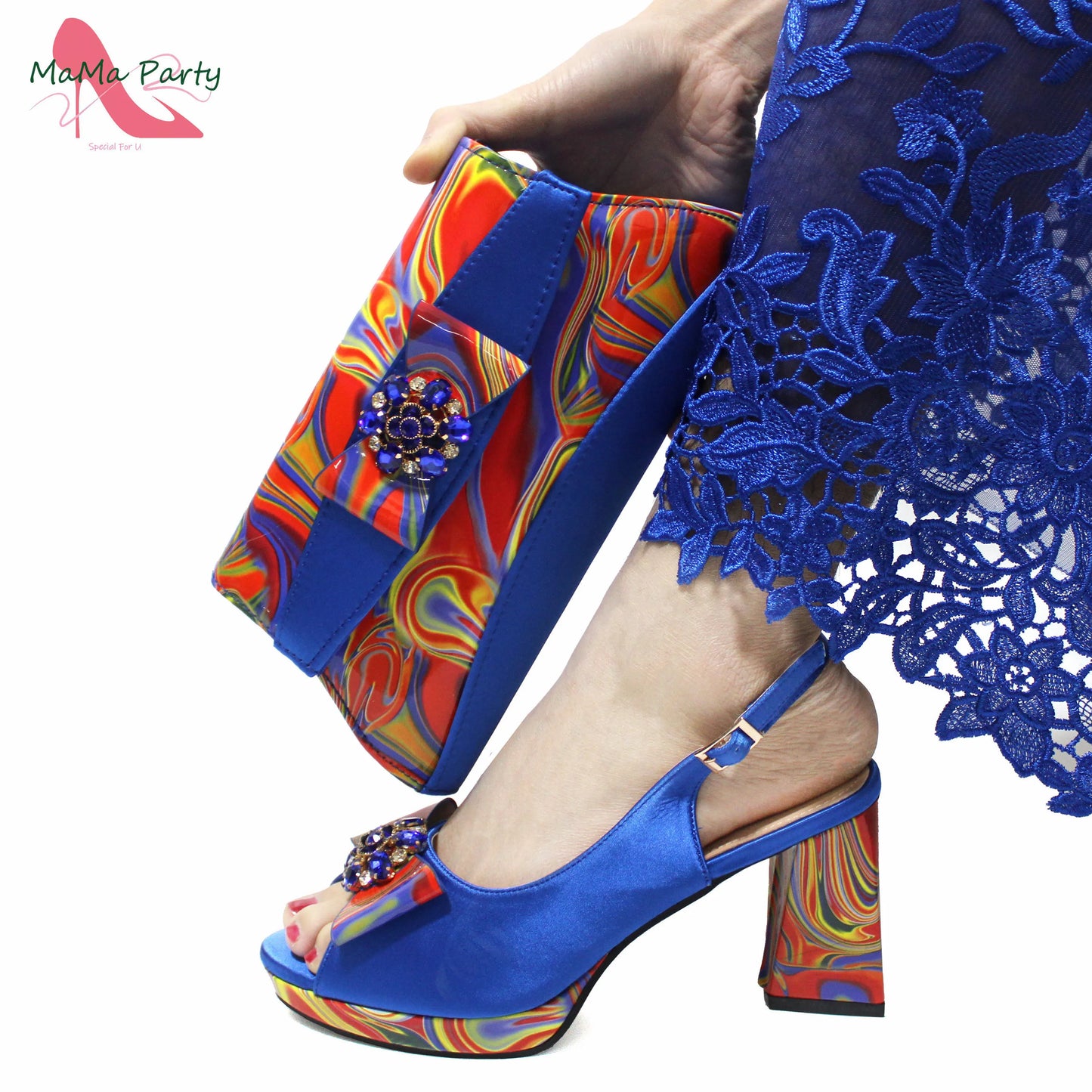 2024 New Design Italian Women Shoes and Bag to Match in Super High Heels in Yellow African Ladies Sandals for Wedding Party