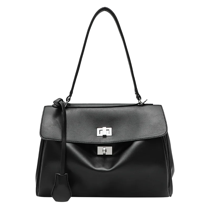 Casual Tote Bags For Women Luxury Designer Handbags And Purses 2024 New In PU Lock Tassel Decoration Large Capacity shoulder Bag