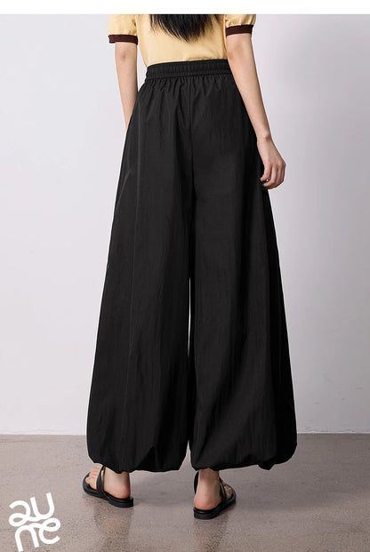 TOYOUTH Women's Wrinkle-Resistant Wide Leg Pants 2026 Summer New Straight Cut Bud Trousers, Travel Friendly