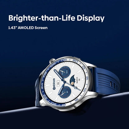 New Zeblaze Btalk 4 Pro Voice Calling Smart Watch 1.43''AMOLED Display Screen Heart Rate Fitness & Wellness Smartwatch For Men