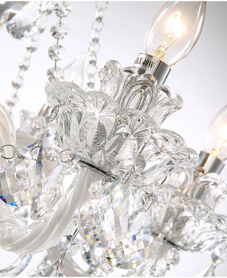 Luxury Living Room Decorate LED Ceiling Pendant Lights Indoor Hanging Lights Fixture Home Crystal Chandeliers Villa Lighting