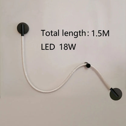 Modern LED Ceiling Chandelier Personality Braided Hose Lamp Ceiling Living Room Bedroom LED Lights Nordic Home Decor Suspension