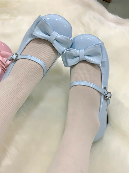 Women Lolita Shoes Round Toe Women Flats Cross Straps Bow Cute Pumps Girls Princess Party Shoes Trend Luxury Mary Jane Shoes