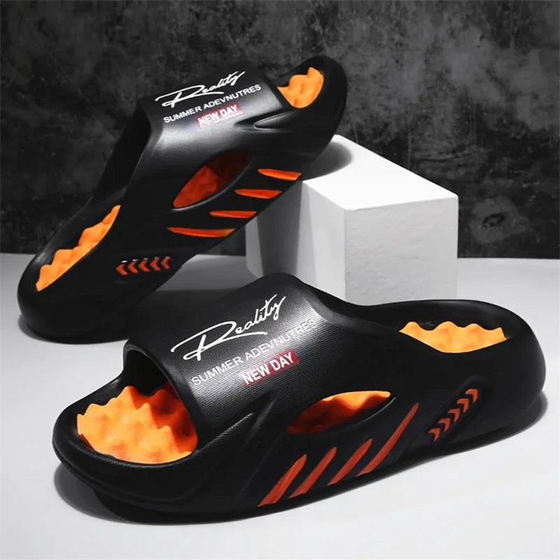 Summer Massage Slippers Men Shoes EVA Non-Slip Slides Fashion Indoor Slides Men Casual Shoes Men's Slippers Home Sandals Unisex