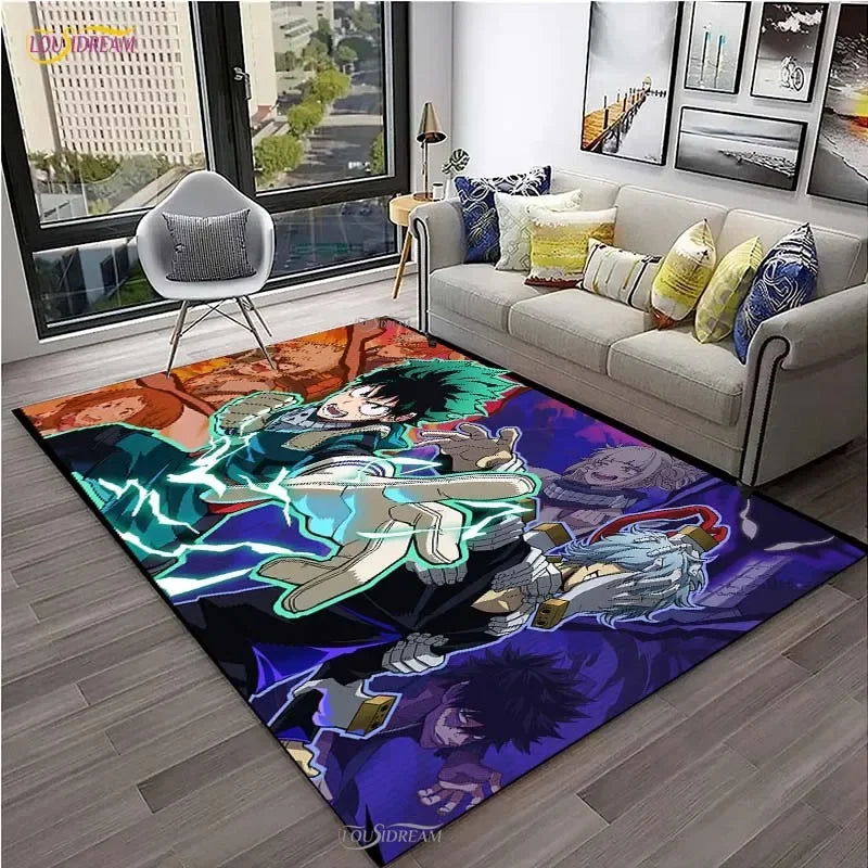 My Hero Cartoon Anime Carpet for Living Room Bedroom Table Cinema Rug Kitchen Door Kids Un-slip Floor Mat Alfombra Birthday gift
