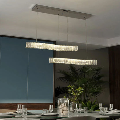 Modern Luxury LED Crystal Pendant Lights Villa Dining Room Kitchen Lighting Lustre Decor Chandeliers Indoor Bar Lights Fixture