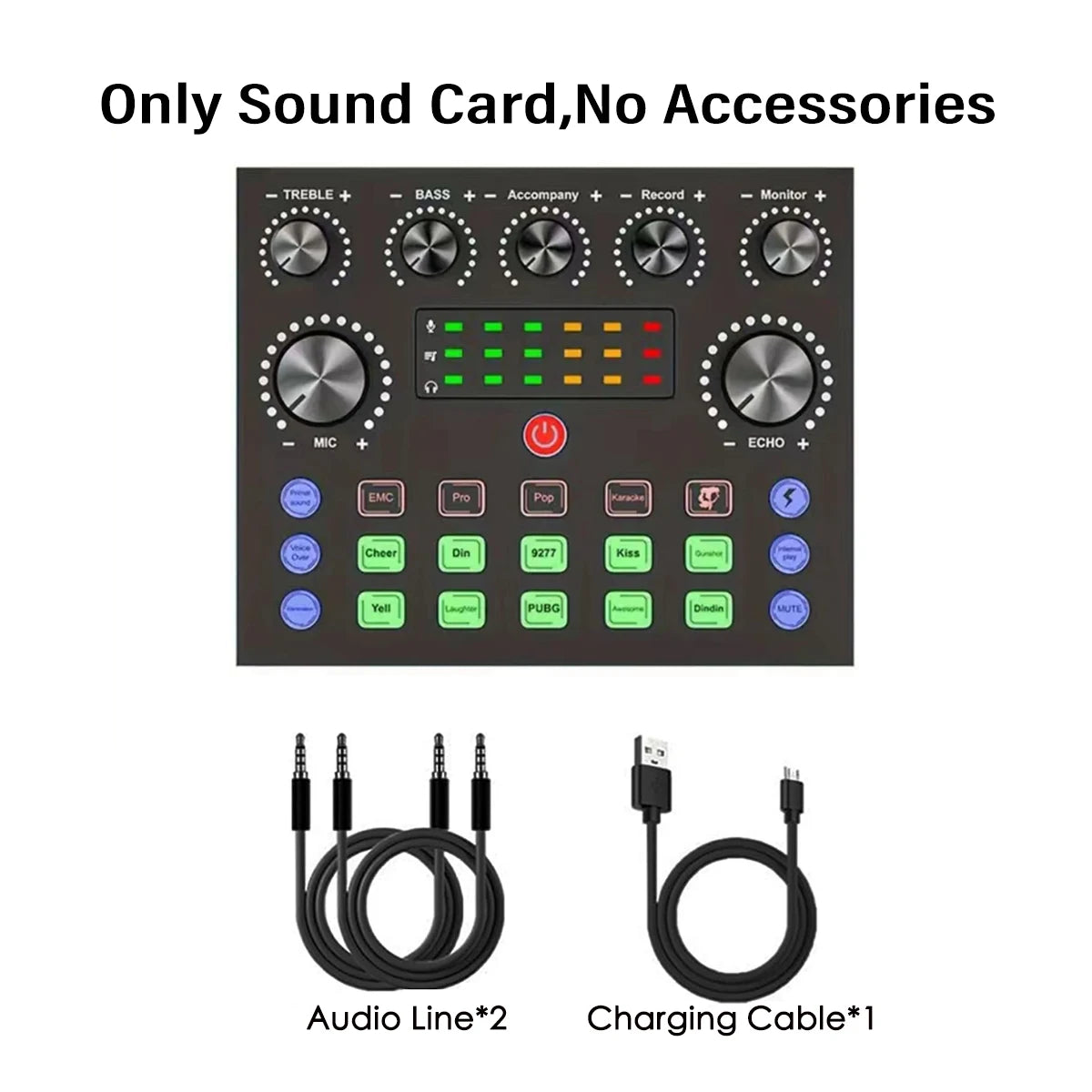 Podcast equipment set with voice changer, podcast mixer, with BM800 microphone, suitable for podcast, recording, live broadcast