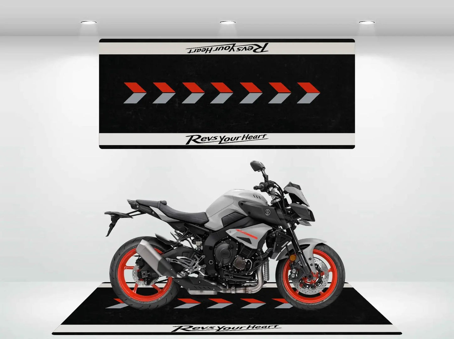 VIKAMA Racing Parking Floor Mat Anti-Slip Long Strip Bedside Rug for Bedrooms Durable Motorcycle Display Pad Home Decoration