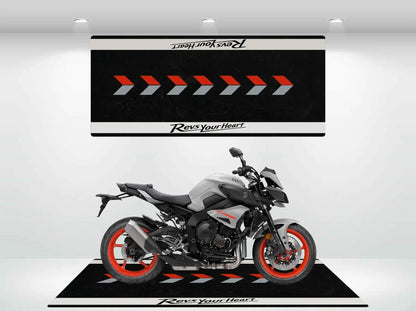 VIKAMA Racing Parking Floor Mat Anti-Slip Long Strip Bedside Rug for Bedrooms Durable Motorcycle Display Pad Home Decoration
