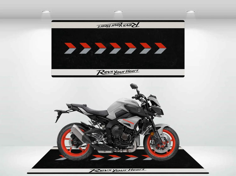 VIKAMA Racing Parking Floor Mat Anti-Slip Long Strip Bedside Rug for Bedrooms Durable Motorcycle Display Pad Home Decoration