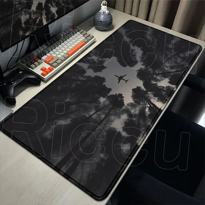 New Many Wallpaper Airplane Speedometer Mousepads Large 900x400mm Non-slip Mouse Pad Office Desk Mat Pc Gamer Table Mousepad XXL