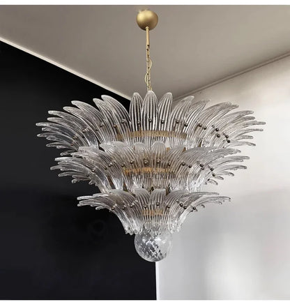 Modern Vintage French Glass Living Room Chandelier Designer Bedroom Mid-Century Style Duplex-Style Dining RoomLarge Villa Lights