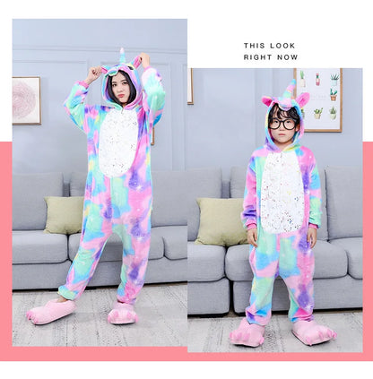 Unicorn Anime Pyjamas Set Women Men Unisex Cartoon Onesies Adults Animal Jumpsuit Pajamas Sleepwear Onepiece Suits Costumes