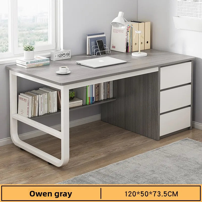 Multi-functional Desk Desktop Computer Desk Simple Home Desk Student Bedroom Bookshelf Integrated Writing Desk