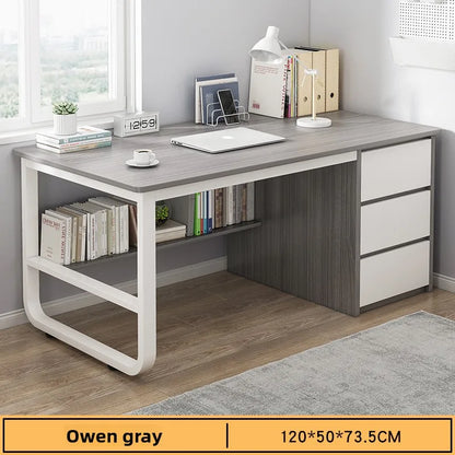 Multi-functional Desk Desktop Computer Desk Simple Home Desk Student Bedroom Bookshelf Integrated Writing Desk