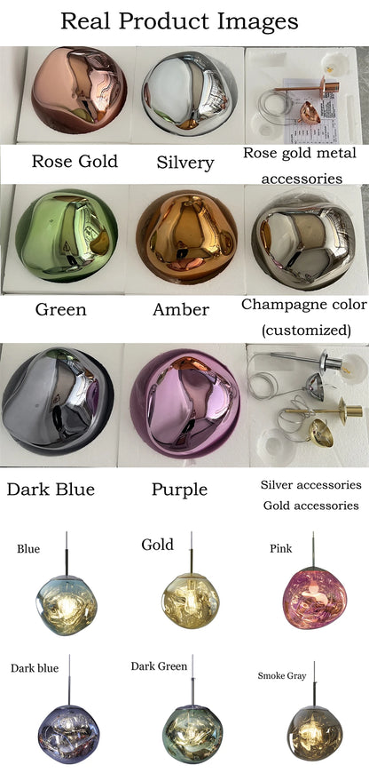 Nordic LED Lava Ceiling Pendant Lamp Glass Pendant Lights Modern Lighting Living Room Indoor Decor Home Fixtures Kitchen Hanging