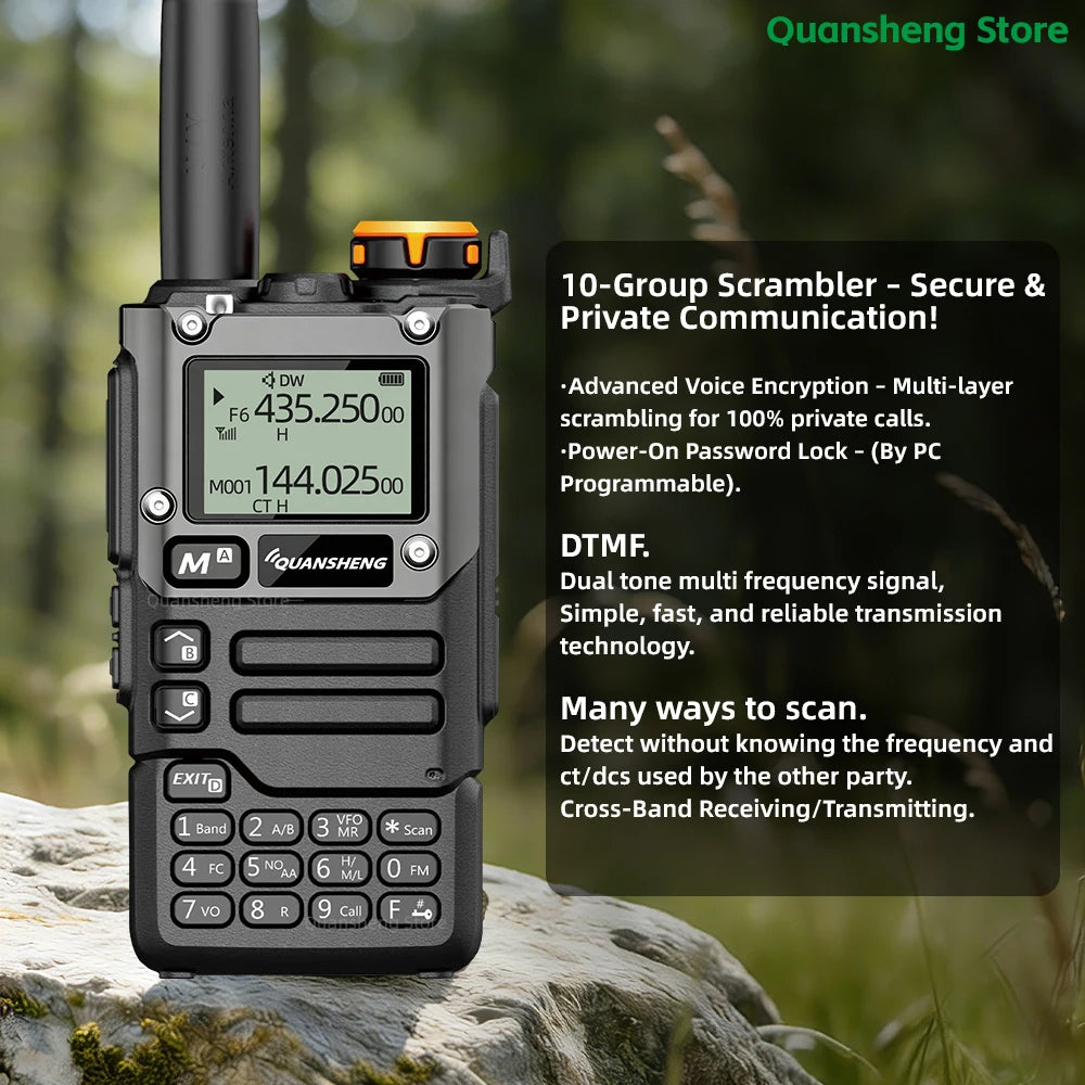 Quansheng UV K5 8 V3 Walkie Talkie Two Way Radio 2MB Memory Long Range AM FM Ham Camping Communication K6 Wireless Set Station