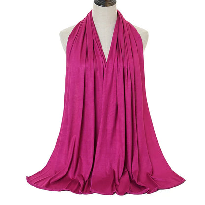 Premium Modal Cotton Jersey Hijab Scarf Long Muslim Shawl Plain Soft Turban Tie Head Wraps For Women Africa Headband 170x60cm