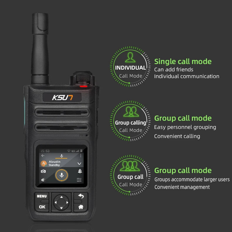 ZL30 Blue Tooth Ptt Poc 4G Network Walkie Talkie Android Handy Talkie 100 Km Range Long Range Radio Compatible With Zello App