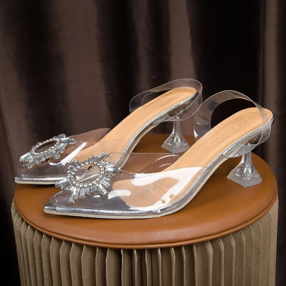 2026 Summer New Women's Fashion Comfortable Elegant Stiletto Heels Clear Sandals Ladies Casual Pumps Party Luxury Shoes