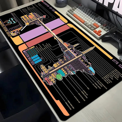 Large Gaming Pad XXL 1200x600 Computer Gamer Star Trek Mouse Pad Cartoon Keyboard Mouse Mat Desk Mouse Pad for PC Desk Pad