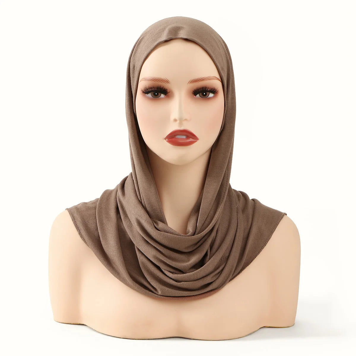 Hot Selling Ins Soft Jersey Instant Hijab Scarf for Women Muslim Solid Color Ready to Wear Hijab  Sport Underscarf Headwraps