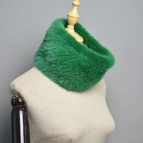 Winter Ring Scarf Women Real Fur Mink Warm Fashion Female Loop Mink Scarves 2026 For Women Knitted Ring Scarfs