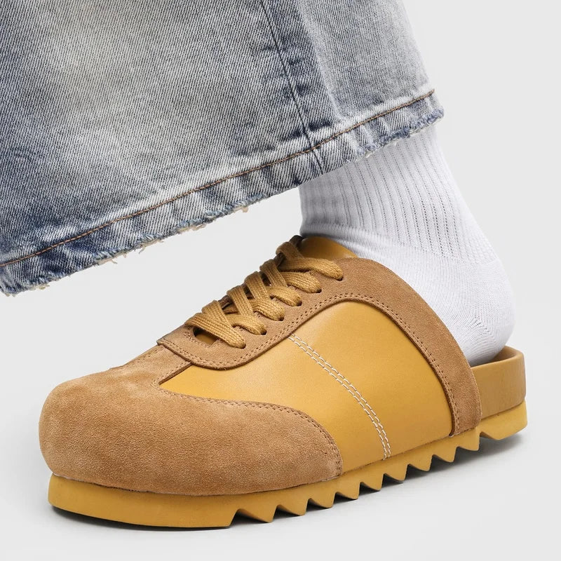 DIMANYU Men's Slip-On Outdoor Slippers  2026 New Fashion Mule Shoes Men Thick Sole Mixed Color Casual Men's Slippers