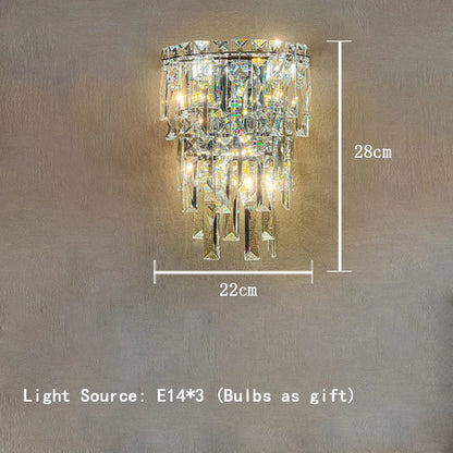 Modern Crystal Pendant Luxury Ceiling Chandelier LED Hanging Lamp for Living Dining Room Bedroom Home Decor Gold Luster Lighting