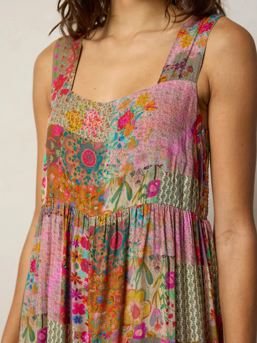 Plus Size Women's Jumpsuit, Wide Strap Square Neck Printed Casual Street Fashion Loose Wide Leg Jumpsuit